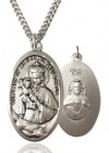 Our Lady of Mount Carmel Medal, Sterling Silver