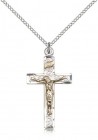 Crucifix Pendant, Two-Tone