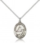 St. Catherine of Sweden Medal, Sterling Silver, Medium