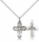 5 Way Cross Pendant, Sterling Silver