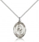 St. Christopher Wrestling Medal, Sterling Silver, Medium