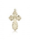 St. Olga Cross Pendant, 14 Karat Gold