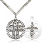 4 Way Cross Pendant, Sterling Silver