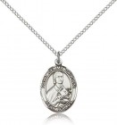St. Gemma Galgani Medal, Sterling Silver, Medium