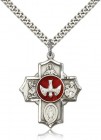 5 Way Cross Pendant, Sterling Silver