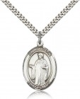 St. Justin Medal, Sterling Silver, Large