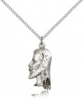 Christ Head Medal, Sterling Silver
