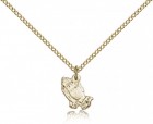 Praying Hands Medal, Gold Filled