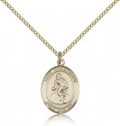 St. Christopher Wrestling Medal, Gold Filled, Medium