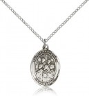 St Christopher Choir Medal, Sterling Silver, Medium