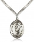 St. Florian Medal, Sterling Silver, Large