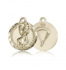St. Christopher Paratrooper Medal, 14 Karat Gold
