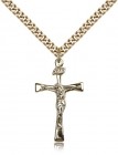 Maltese Crucifix Pendant, Gold Filled