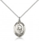 St. Sebastian Wrestling Medal, Sterling Silver, Medium