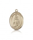 St. Peregrine Laziosi Medal, 14 Karat Gold, Large
