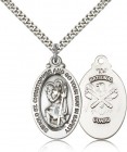 St. Christopher National Guard Medal, Sterling Silver