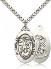 St. Michael the Archangel Medal, Sterling Silver