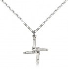 St. Brigid Cross Pendant, Sterling Silver