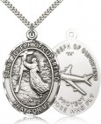 St. Joseph of Cupertino Medal, Sterling Silver