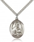 St. Albert the Great Medal, Sterling Silver, Large