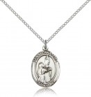 St. Bernadette Medal, Sterling Silver, Medium