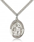 St. Gabriel the Archangel Medal, Sterling Silver, Large