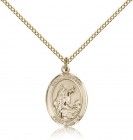 St. Colette Medal, Gold Filled, Medium