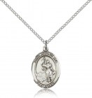 St. Joan of Arc Medal, Sterling Silver, Medium