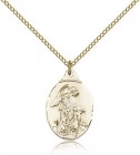 Guardian Angel Medal, Gold Filled