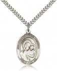 Our Lady of Good Counsel Medal, Sterling Silver, Large