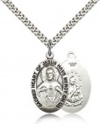 Scapular Medal, Sterling Silver