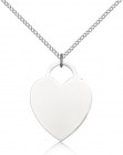 Heart Medal, Sterling Silver