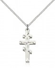 Greek Orthodox Cross Pendant, Sterling Silver