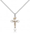 Crucifix Pendant, Two-Tone