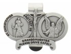 St. Christopher and Guardian Angel Protect My Granddaughter Visor Clip