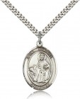 St. Dymphna Medal, Sterling Silver, Large