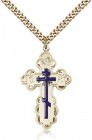 St. Olga Cross Pendant, Gold Filled
