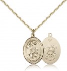Guardian Angel Navy Medal, Gold Filled, Medium