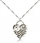 Graduation Heart Medal, Sterling Silver