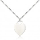 Heart Medal, Sterling Silver