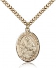 St. Madonna Del Ghisallo Medal, Gold Filled, Large