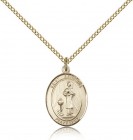 St. Genesius of Rome Medal, Gold Filled, Medium