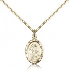 Guardian Angel Medal, Gold Filled