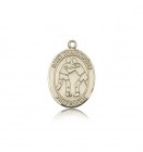 St. Christopher Wrestling Medal, 14 Karat Gold, Medium