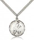 St. Francis of Assisi Medal, Sterling Silver