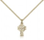 Celtic Cross Pendant, Gold Filled