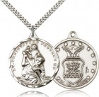 St. Christopher Air Force Medal, Sterling Silver