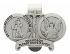 St. Christopher and Guardian Angel Protect My Grandson Visor Clip