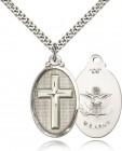 Army Cross Pendant, Sterling Silver