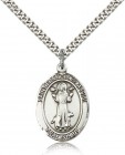 Men's Sterling Silver Saint Francis of Assisi Medal